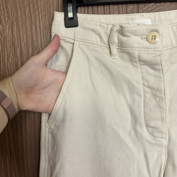 Aritzia Wilfred Free Modern Cargo Pant Cream Khaki Trousers Minimalist Utility 4 - Picture 6 of 8